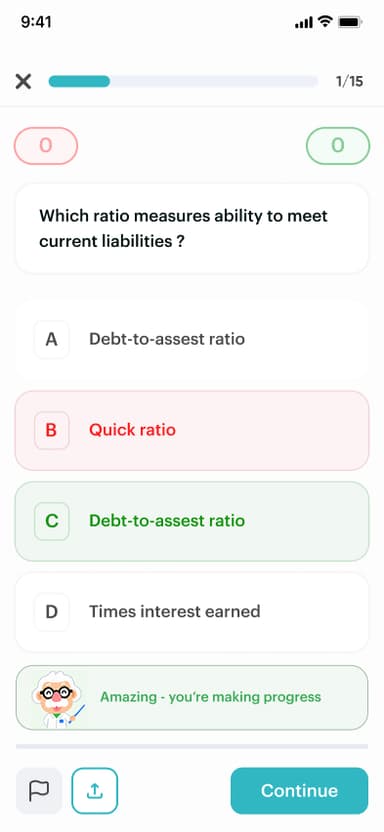 A1 Study quiz screen